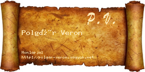 Polgár Veron névjegykártya